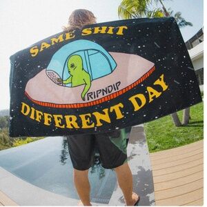 ripndip Same Sht Different Day Beach Towel
